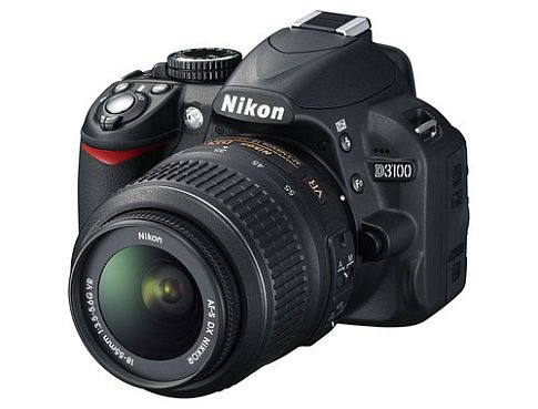 Nikon D3100 with 18-55mm lens